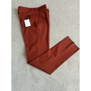 HILTL Dayne-So Casual Pants Chinos Size 36 x 38 Cotton Blend Color Rust NWT